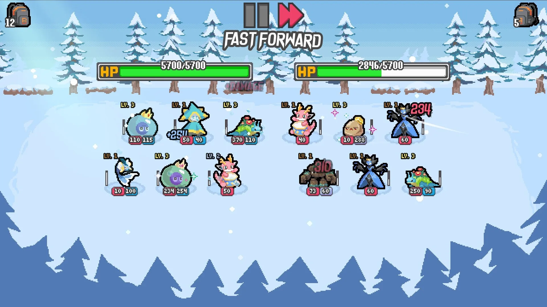 Steam store screenshot of Batomon Showdown team building, 1920 by 1080.